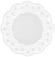 PAPSTAR Einwegteller Teller- und Tassendeckchen rund &Oslash; 12 cm weiss 2000 Stk