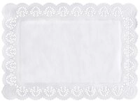 PAPSTAR Modellierwerkzeug 100 Spitzenpapiere eckig 45 cm x 32 cm weiss