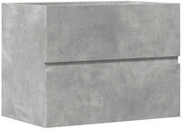 vidaXL Waschtisch 60 x 385 x 45 cm Badezimmer Waschtischschrank Betongrau...