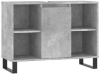 vidaXL Badkommode, Badschrank Betongrau 80x33x60 cm Holzwerkstoff