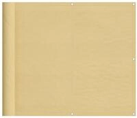 vidaXL Balkonsichtschutz Balkonabdeckung Sandfarben 90x600 cm 100% Polyester-Oxford