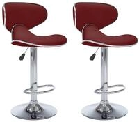 vidaXL Barhocker Barhocker 2 Stk. Weinrot Kunstleder (2 St)