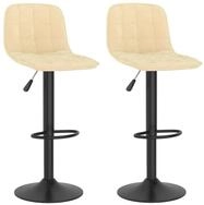 vidaXL Barhocker Barhocker 2 Stk. Creme Samt (2 St)