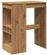 vidaXL Esstisch Bartisch mit Regal Artisan-Eiche 90x47,5x103,5 cm Holzwerkstoff