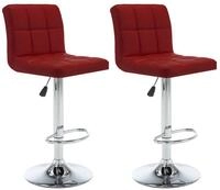 vidaXL Barhocker Barhocker 2 Stk. Weinrot Kunstleder (2 St)
