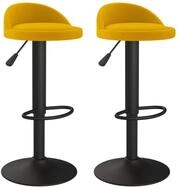 vidaXL Barhocker Barhocker 2 Stk. Gelb Samt (2 St)