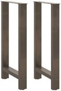 vidaXL Tischbein, Bartischbeine Naturstahl 2 Stk. 50x(90-91) cm Stahl