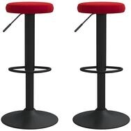 vidaXL Barhocker Barhocker 2 Stk. Weinrot Samt (2 St)