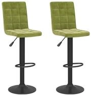 vidaXL Barhocker Barhocker 2 Stk. Hellgr&uuml;n Samt (2 St)
