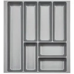 SO-TECH&reg; Besteckeinsatz Orga-Box 2 silbergrau Canvas Leinwand Struktur f&uuml;r Nobilia,