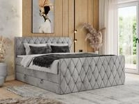 MKS M&Ouml;BEL Boxspringbett MIREN KING DUO (Set, Packung, Doppelbett, Kopfteil, Topper