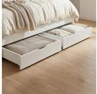 Homestyle4u Bettschubkasten 2x Bettkasten 83x63,5x16 Holz Aufbewahrung Schublade
