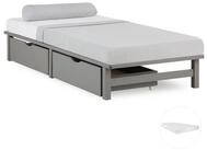 Homestyle4u Palettenbett 90x200 100x200 140x200 Holzbett Kiefer Natur Bettkasten
