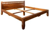 Massivmoebel24 Massivholzbett OXFORD (Bett Akazie 200x200x90 honig lackiert OXFORD