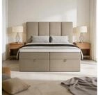 MARPUR Boxspringbett MALMO (Boxspringbett mit Bettkasten und Kopfteil, F&uuml;&szlig;e,