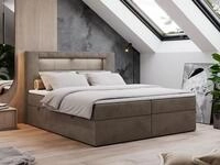 MKS M&Ouml;BEL Boxspringbett GOLD5 (Set, Packung, 7 H&auml;rtezonen, T30-Schaum, LED,