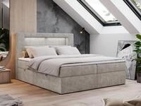 MKS M&Ouml;BEL Boxspringbett GOLD5 (Set, Packung, 7 H&auml;rtezonen, T30-Schaum, LED,