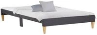 Homestyle4u Polsterbett 90x200 oder 140x200 Grau Bettgestell Holz ohne Kopfteil...