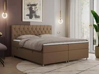 MKS M&Ouml;BEL Boxspringbett ROMA (Set, Packung, T30-Schaum, 7 H&auml;rtezonen, Kopfteil mit