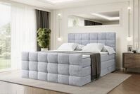 ALTDECOR Boxspringbett BRUGO-Z KING (mit Matratze und Lattenrost Topper...