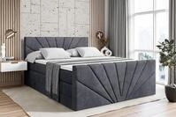 ALTDECOR Boxspringbett MILTIO-Z KING (Multipocket-Matratze H4, H3 Matratze
