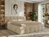 MKS M&Ouml;BEL Polsterbett NIRA Classic (Designerbett mit Bettkasten, skulpturale