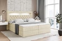 ALTDECOR Boxbett NOEL GOLD (mit Matratze Lattenrost Topper Polsterbett mit...