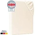 AM Qualit&auml;tsmatratzen Spannbettlaken Baumwolle in creme, Bettlaken f&uuml;r...