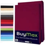 Buymax Spannbettlaken 2-er Set, Doppelpack, Bettlaken, Jersey 100% Baumwolle,