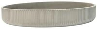 VIVANNO Pflanzschale Fiberglas ORYVEN Schale - Skandigrau Geriffelt (1 St),...