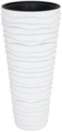 vidaXL Blumentopf Pflanzk&uuml;bel mit herausnehmbaren Einsatz Wei&szlig; 18/45 L PP (1 St)