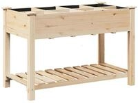 vidaXL Blumentopf Garten-Pflanzgef&auml;&szlig; mit Regal Beige 115 x 59 x 76,5 cm (1 St)