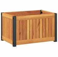 vidaXL Blumentopf Pflanzk&uuml;bel 45x30x27,5 cm Massivholz und Stahl (1 St)