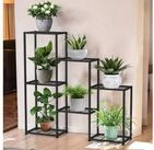 DanDiBo Pflanzentreppe Wohnzimmer Metall Schwarz 6 Ebenen 96578 Blumenregal