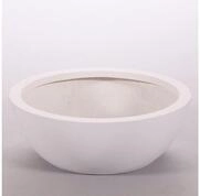 Elegant Einrichten Pflanzk&uuml;bel Fiberglas Schale rund D46xH16cm perlmutt wei&szlig;...