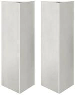 vidaXL Blumentopf Pflanzk&uuml;bel 2 Stk. Dreieckig 30x26x75 cm Edelstahl (2 St)
