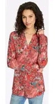 heine T-Shirt Shirtbluse Langarm rot 34