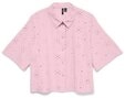 Vero Moda Kurzarmbluse VMELIZA SHORT 2/4 SLEEVE SHIRT WVN NOOS Baumwolle