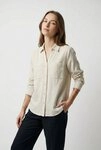 Vero Moda Langarmbluse VMTHILDE LS SHIRT WVN NOOS Baumwolle