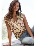 LASCANA Kurzarmbluse mit Alloverdruck Bedruckte Sommerbluse, Blusenshirt,...