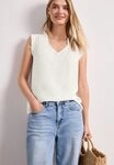 STREET ONE R&uuml;schenbluse Sommertop mit V-Neck und R&uuml;schen