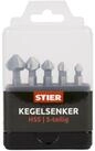 Stier Kegelsenker STIER Kegelsenker Set 5-teilig Bit-Schaft 1/4"