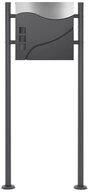 ML-DESIGN Standbriefkasten Briefkasten Postkasten mit Zeitungsfach, inkl....