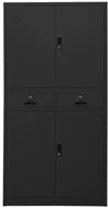 vidaXL Aktenschrank B&uuml;roschrank Anthrazit 90x40x180 cm Stahl