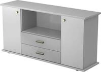 HAMMERBACHER Aktenschrank Sideboard SB 2OH 2 Sch&uuml;be BxTxH 166,1x44,8x84cm...