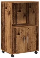 vidaXL Sideboard Rollschrank Altholz-Optik 55x40x91 cm Holzwerkstoff (1 St)