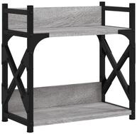 vidaXL Druckertisch, Druckerst&auml;nder 2 Ablagen Grau Sonoma 40x20x40 cm...