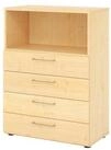 HAMMERBACHER Aktenschrank Regal 3OH 4 Sch&uuml;be Ahorn/Ahorn