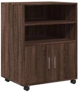 vidaXL Aktenschrank Rollschrank Braun Eichen-Optik 60x48x81 cm Holzwerkstoff...