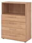 HAMMERBACHER Aktenschrank Regal 3OH 4 Sch&uuml;be Nussbaum/Nussbaum